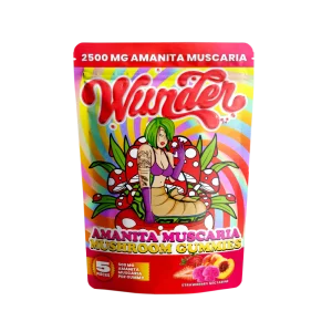 wunder 500mg amanita muscaria gummies | strawberry nectarine